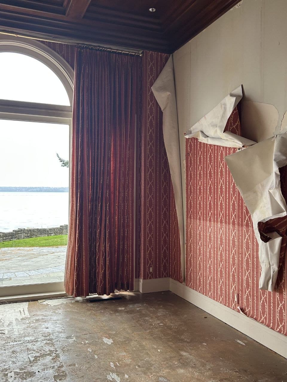 Interior window and finish damage at a client property